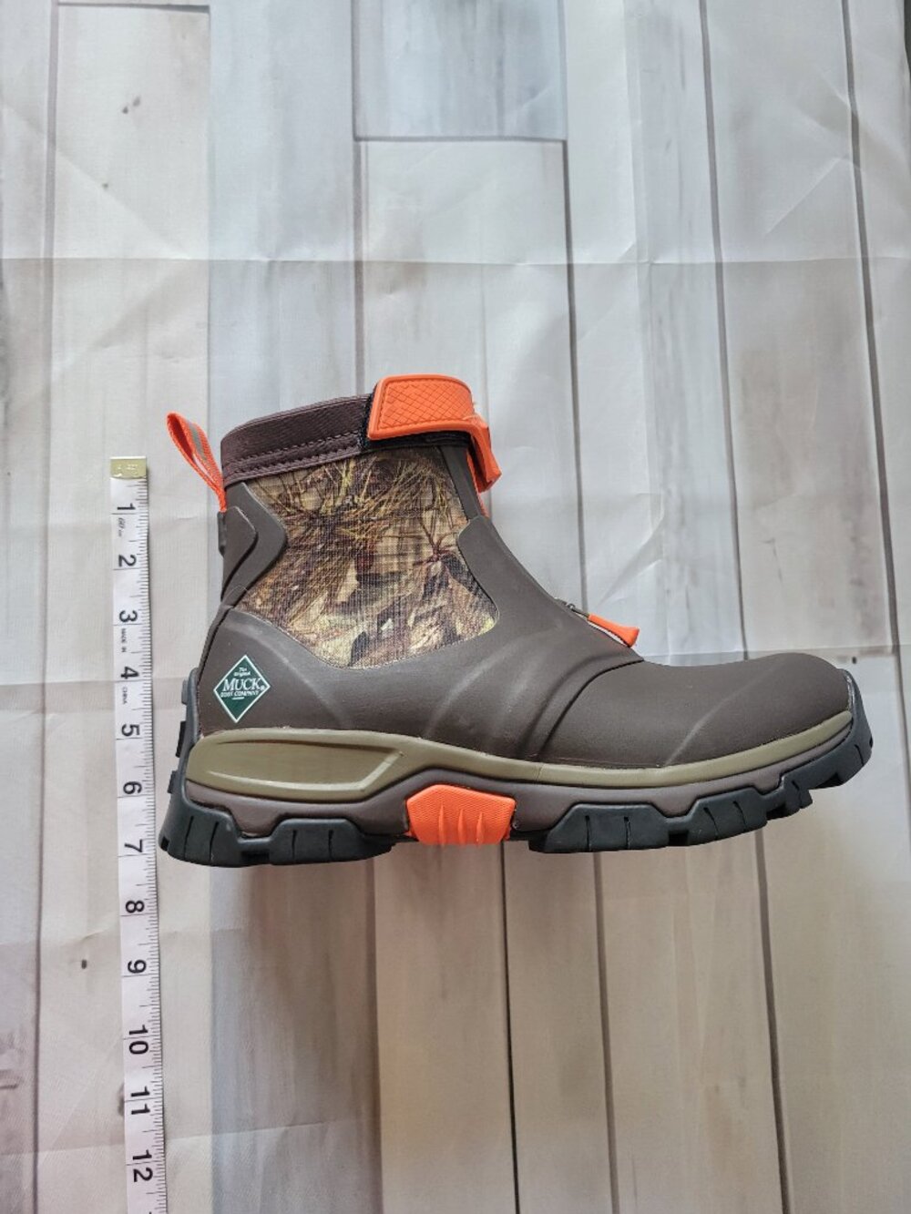 Muck Men’s 7 Mossy Oak Breakup Country Apex Mid Zip Ankle Boot. 100% Waterproof, - Picture 2 of 9